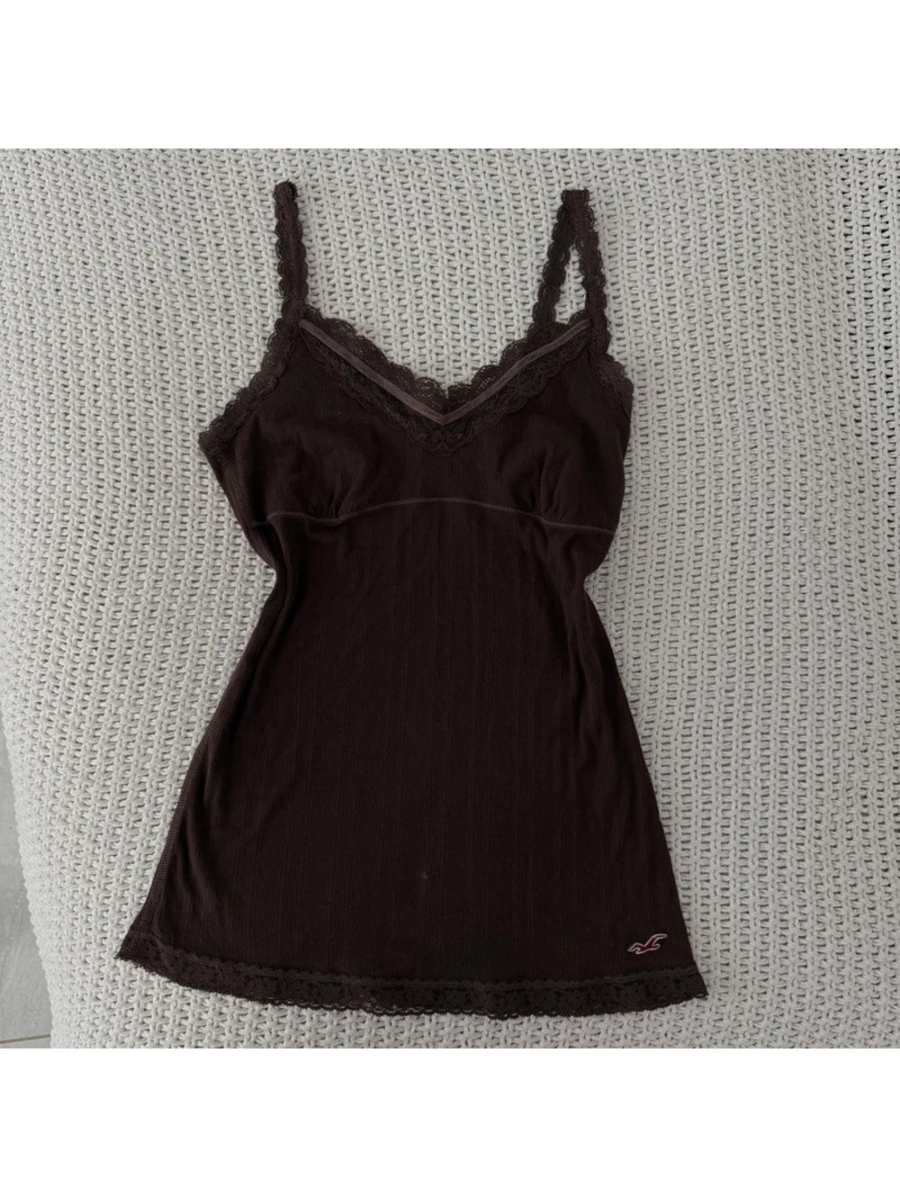 Hollister y2k lace grime brown tank top